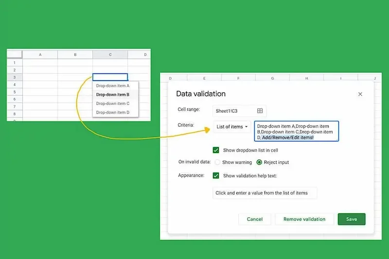 Why Edit a Drop Down List in Excel