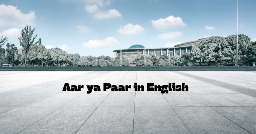 Aar Ya Paar in English – Meaning, Mindset & Its Relevance in Modern Life – Aarya Editz aar ya paar in english