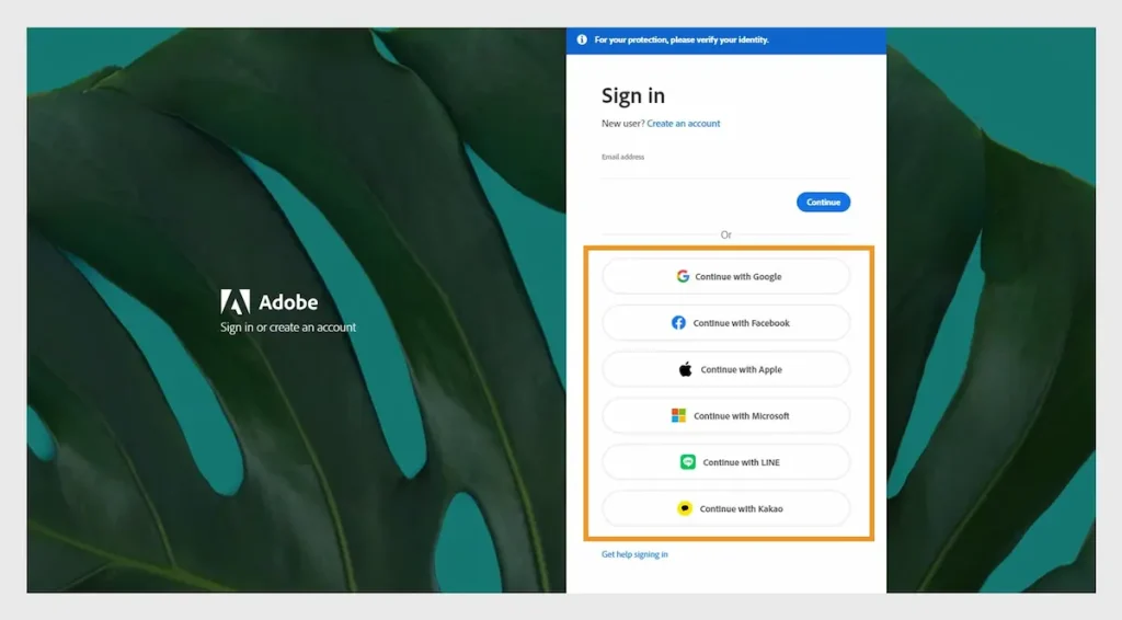 creative cloud sign in