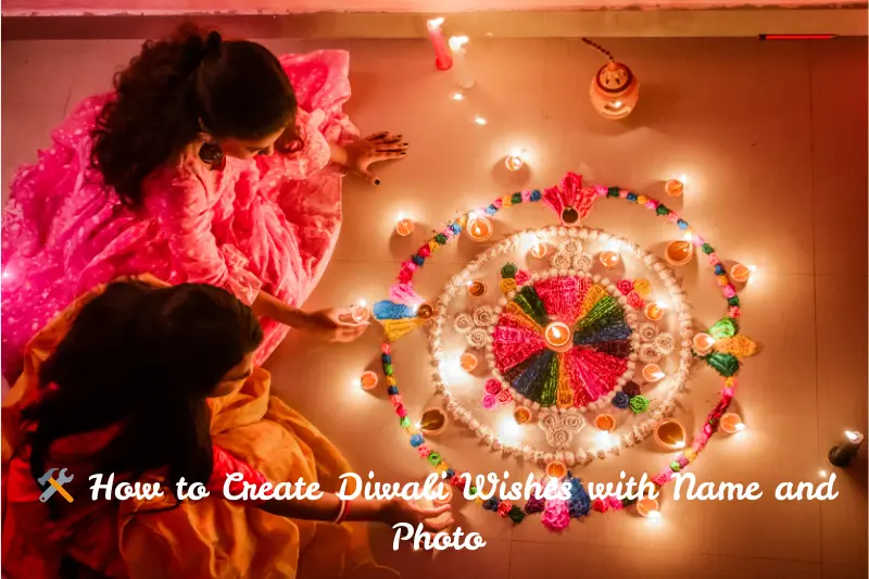 how to create diwali wishes with name and photo