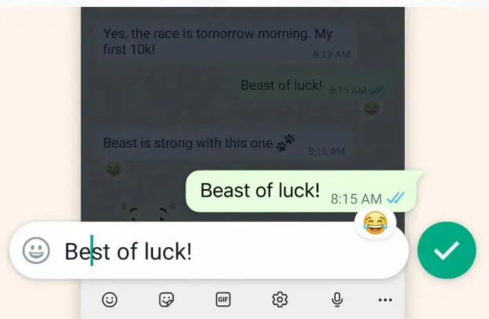 how to edit in whatsapp
