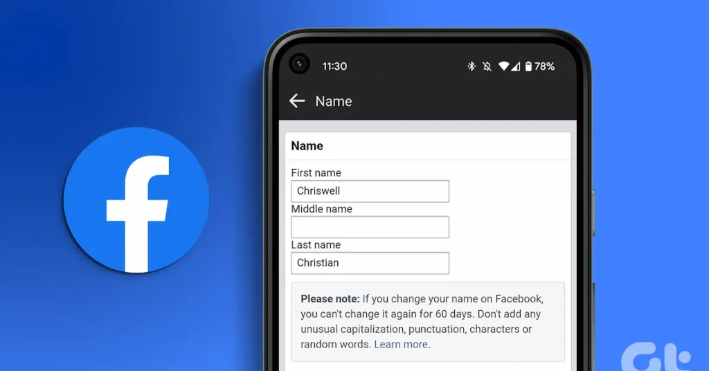 how to edit name on facebook