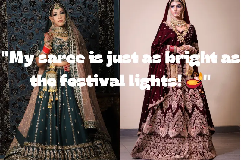 my saree is just as bright as the festival lights!