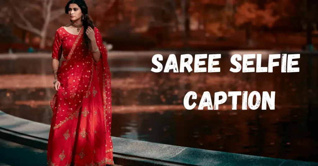 saree selfie caption